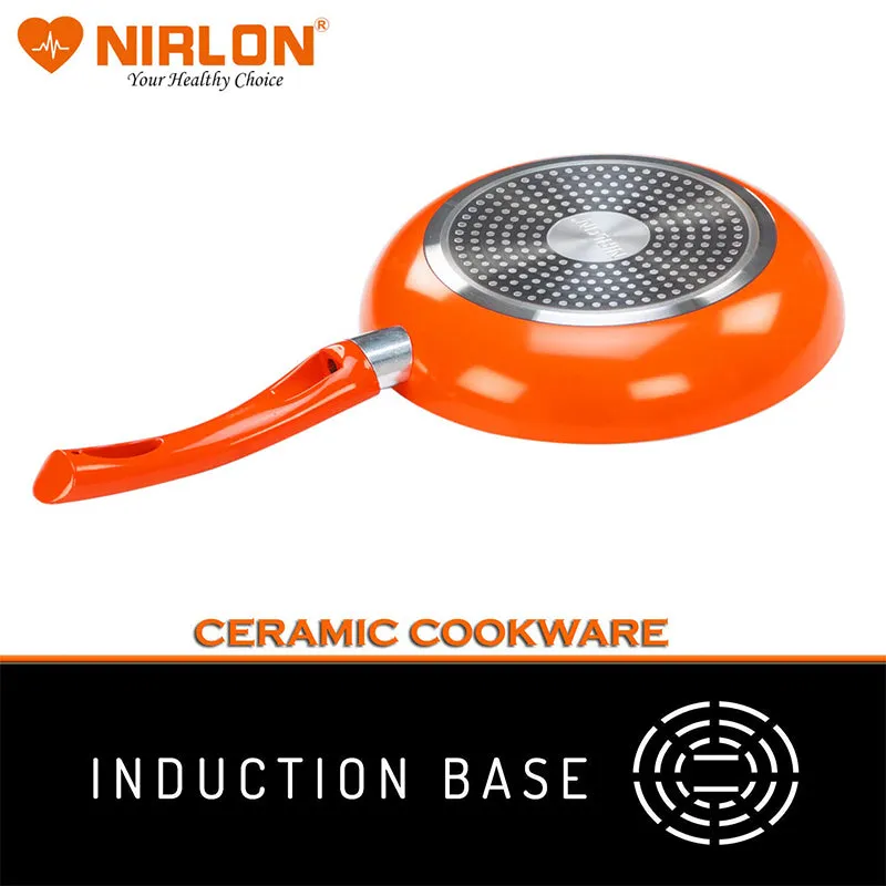 Nirlon Ceramic Coating Frying Pan With Lid - 1500 ML/9 Inches media 4