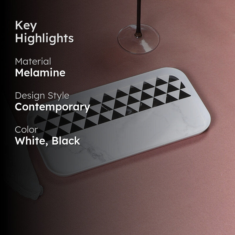 Mivono Big Serving Tray - Black & White media 2