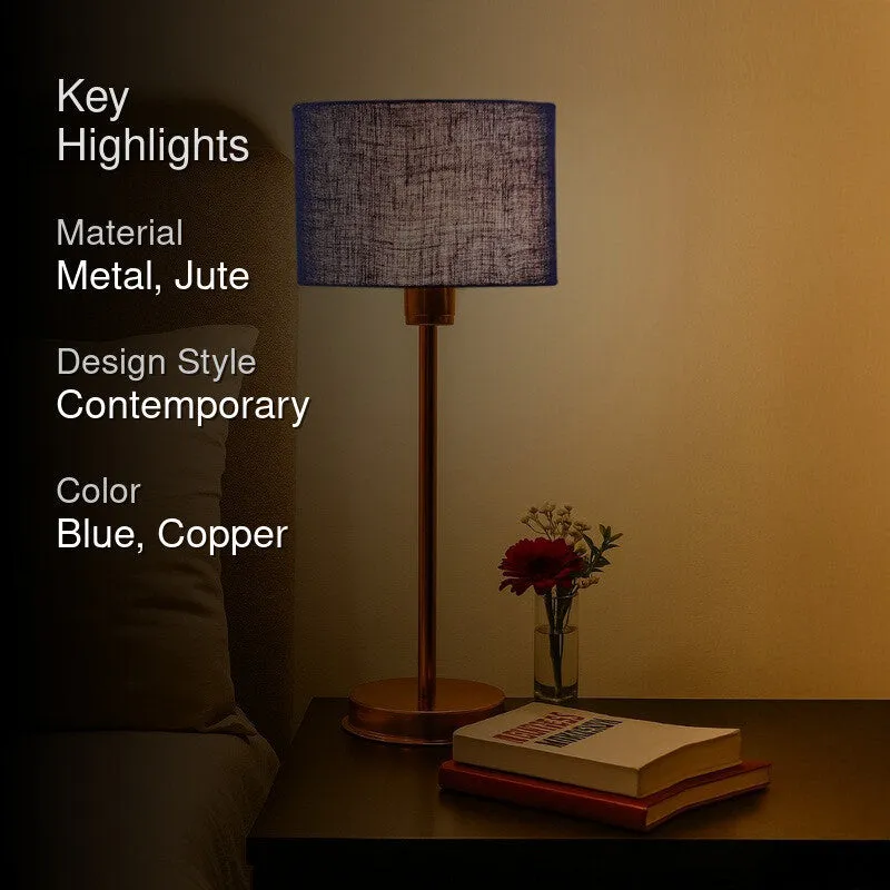 Kavira Karo Metal Table Lamp - Blue media 2