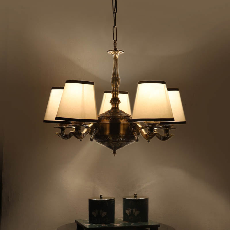 Celina Conical Golden Antique Ceiling Lamp