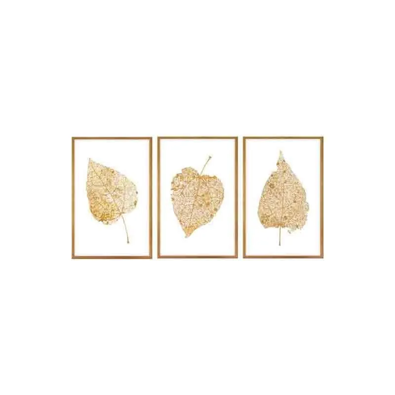 Big Leaf Poly Canvas Wall Art - Set Of Three media 4