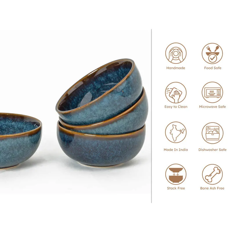 Tarangini Handmade Serving Bowl(160 ML) - Set of Four media 5