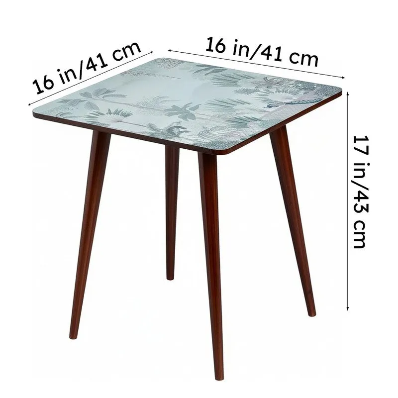 India Circus Wood Blooming Square Side Table media 8