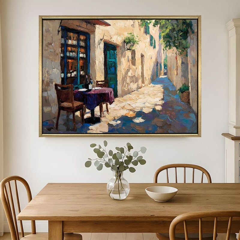 Afternoon Shadow Canvas Wall Painting With Frame