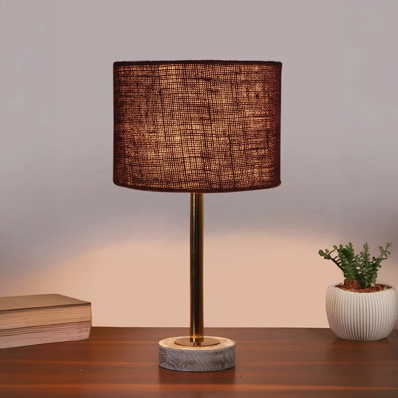 Sienna I Rodin Wooden Table Lamp - Brown,Gold,White media 2
