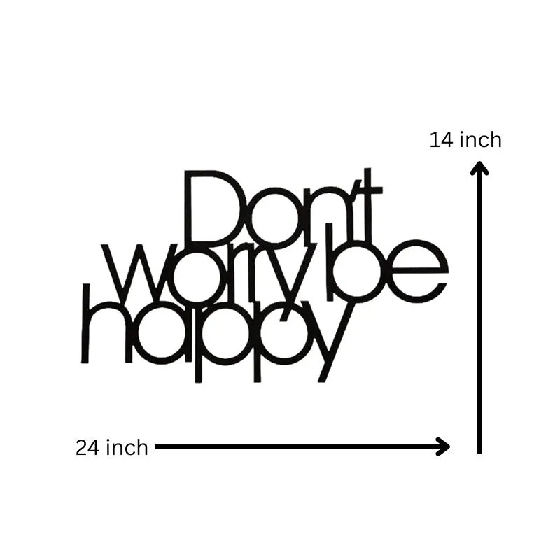 Don'T Worry Be Happy Black Iron Wall Accent media 5