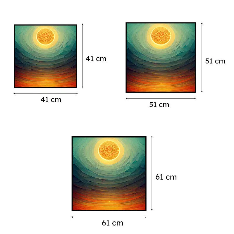 Sun Of Life Wall Art With Frame media 6
