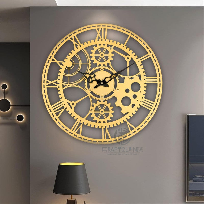 Switch Silent Wall Clock - Gold media 5