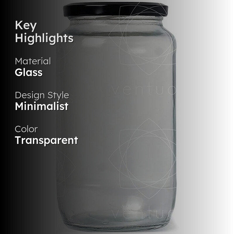 Nuala Airtight Storage Jar ( 1000 mL Each) - Set Of Two media 2