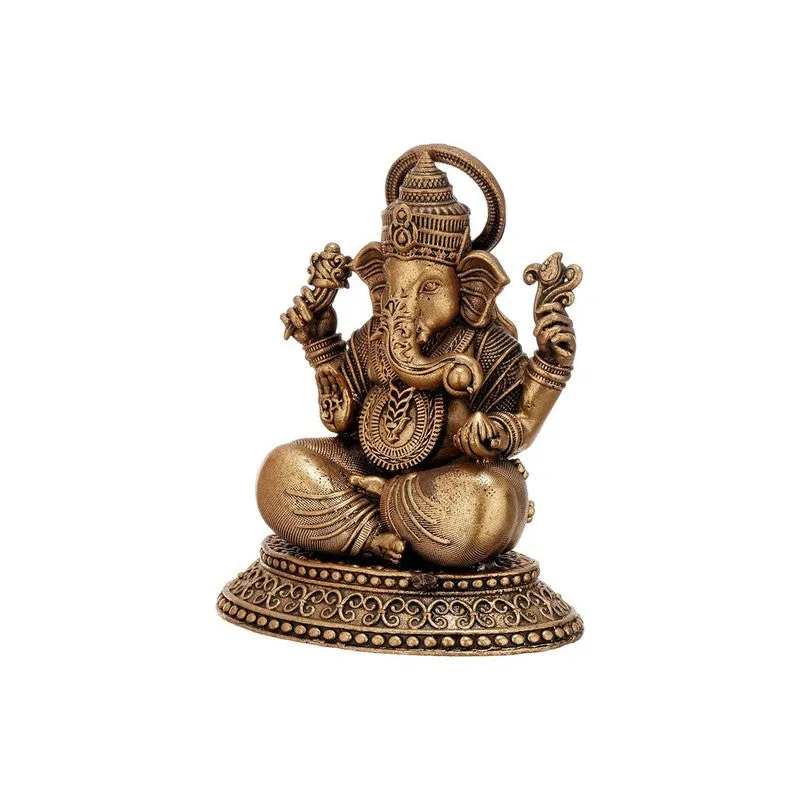 Divyanta Brass Ganapati Sitting Idol media 6