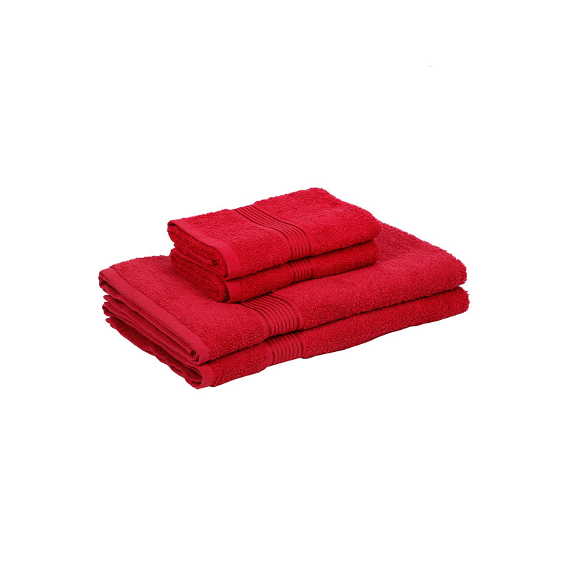 Eva Quick Dry Towel Combo (Red) - Four Piece Set media 4
