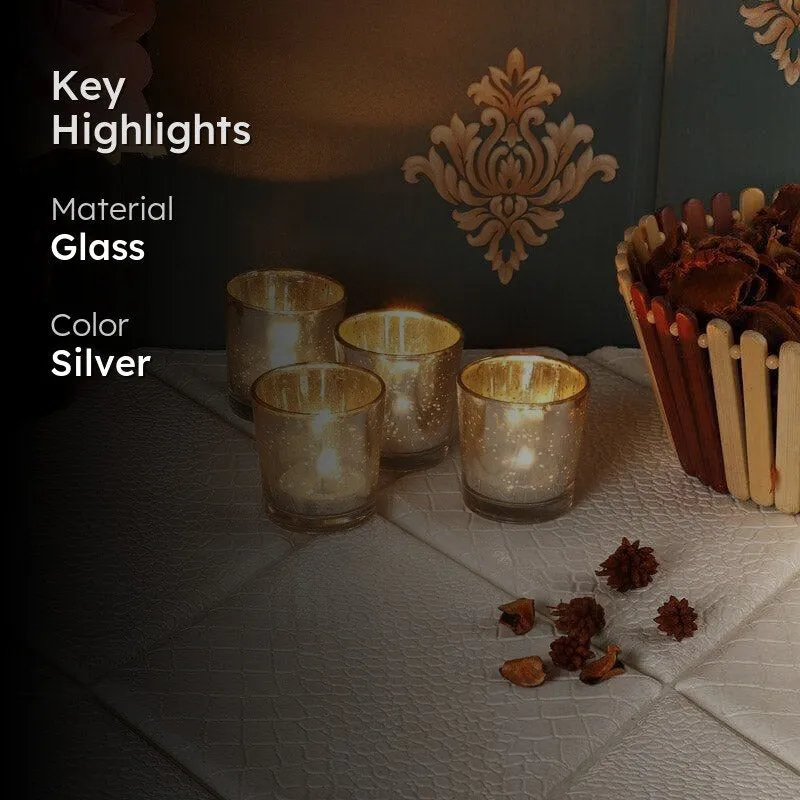 Brionne Tealight Candle Holder (Silver) - Set Of Four media 2