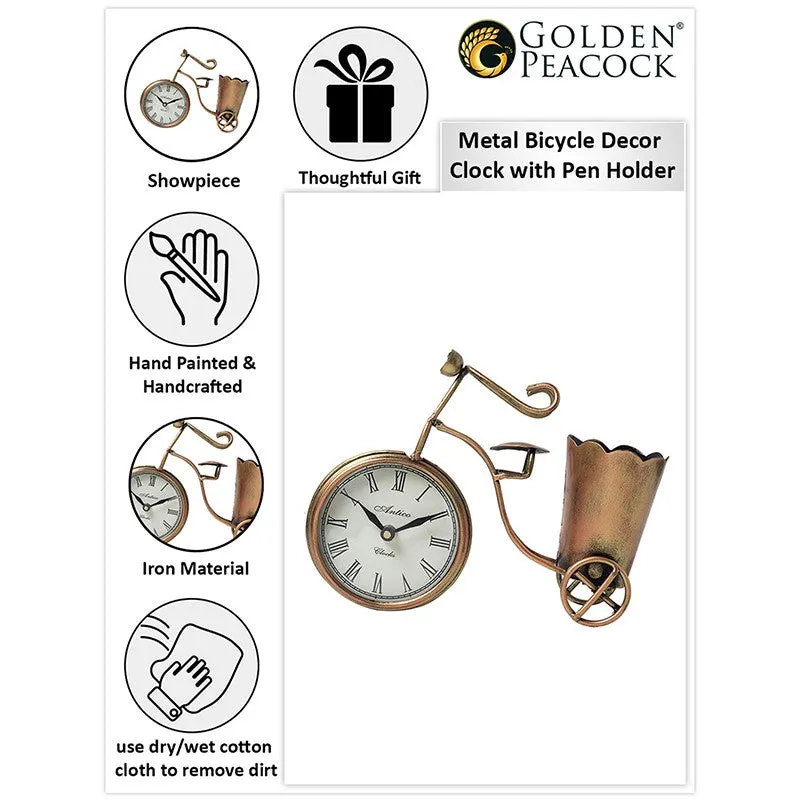 Bicycle Clock With Stationery Holder Cum Clock media 5