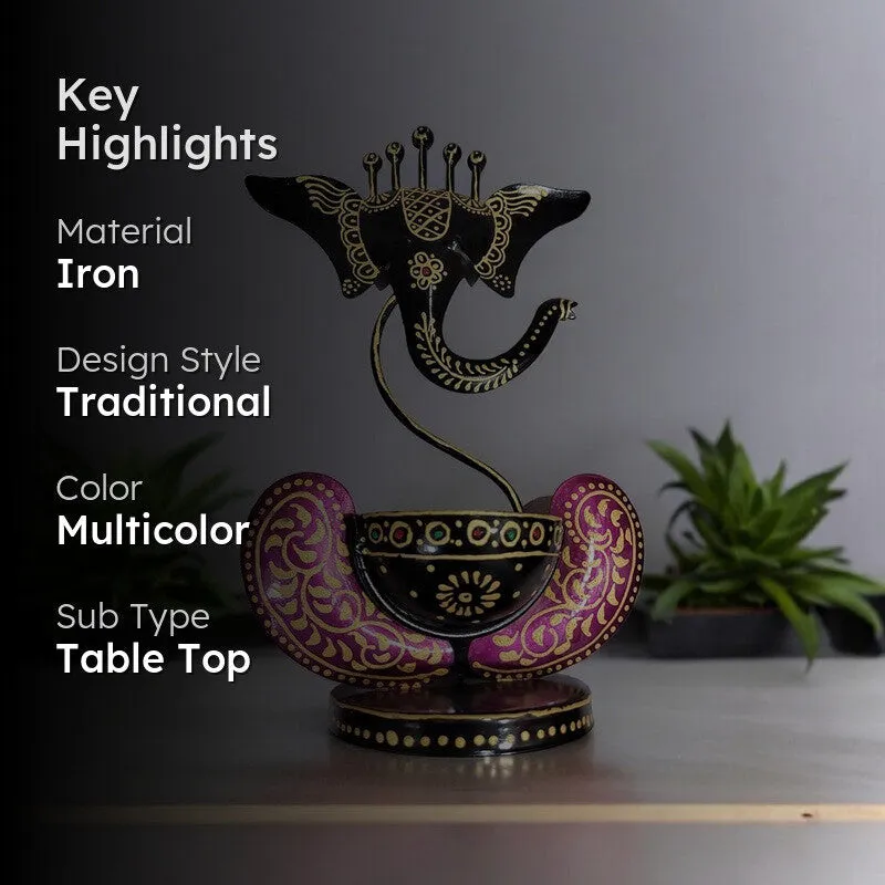 Anand Ganesh Tea Light Candle Holder media 2