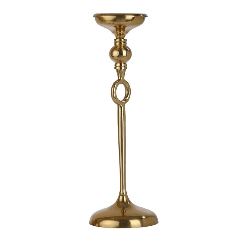 Luna Pillar Candle Holder (Gold) - Small media 6