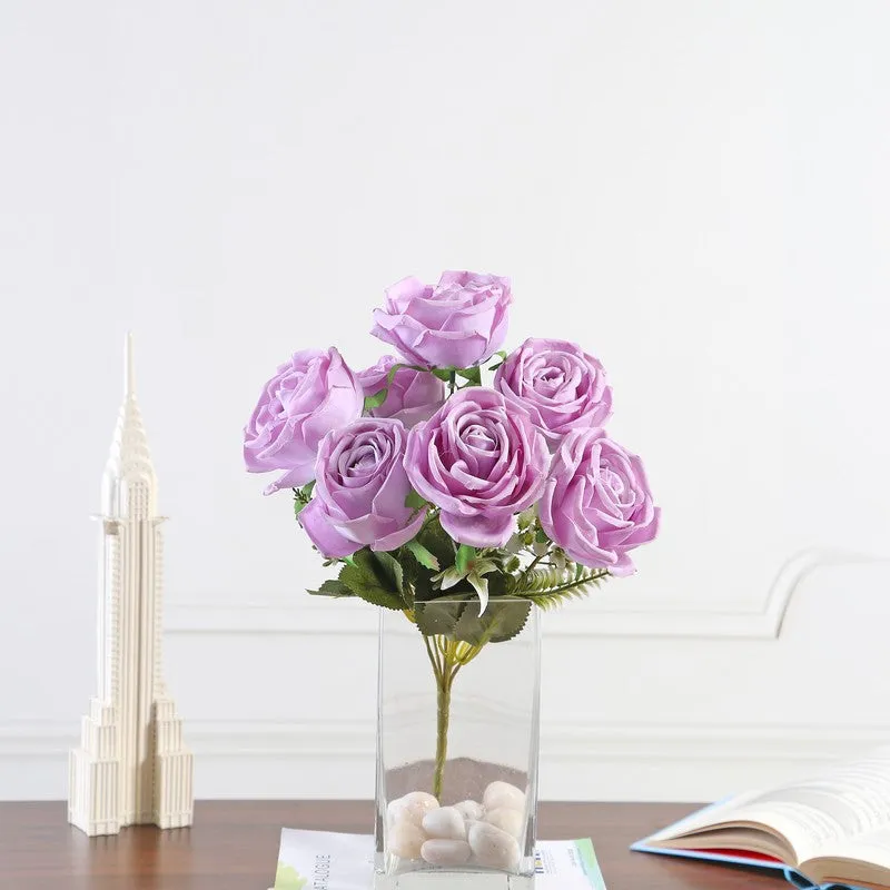 Petaluxe Rose Fabric Artificial Flower - Lilac media 5