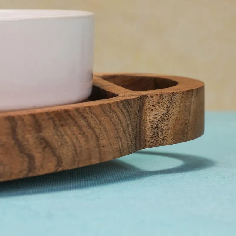 Nature Nest Sharing (Wood,Ceramic) Platter - Two Piece Set media 6