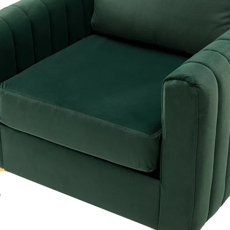 Baseo Neem Wood Accent Chair - Green media 8