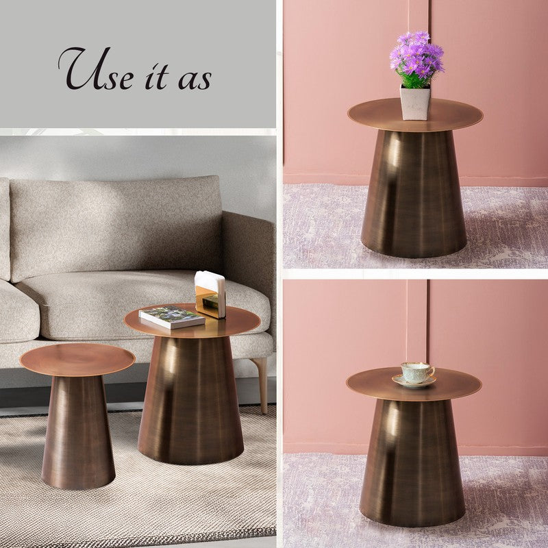 Glino Accent Table (Gold) - Set Of Two media 3