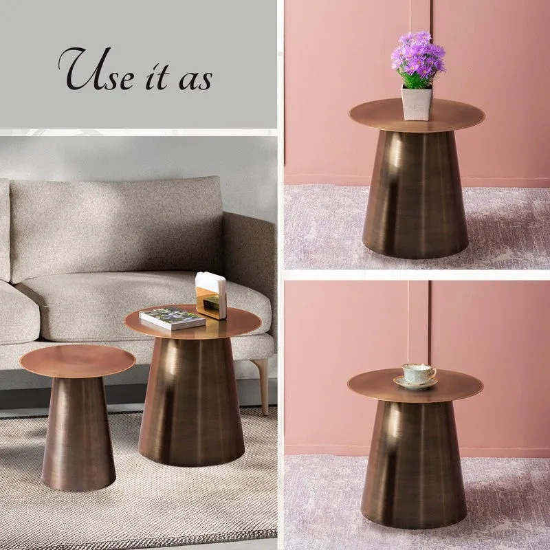 Glino Accent Table (Gold) - Set Of Two media 3