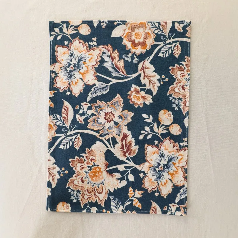 Navy Blossom Haven Canvas Table Mats - Set Of Six media 3