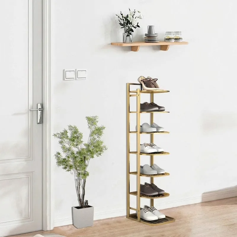 Modular Metal Shoe Rack - Gold media 5