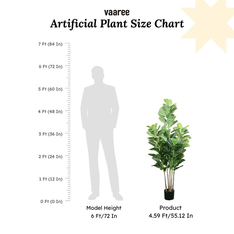 Scarlet Bloom Artificial Plant With Black Fiber Pot - 4.6 Feet media 7