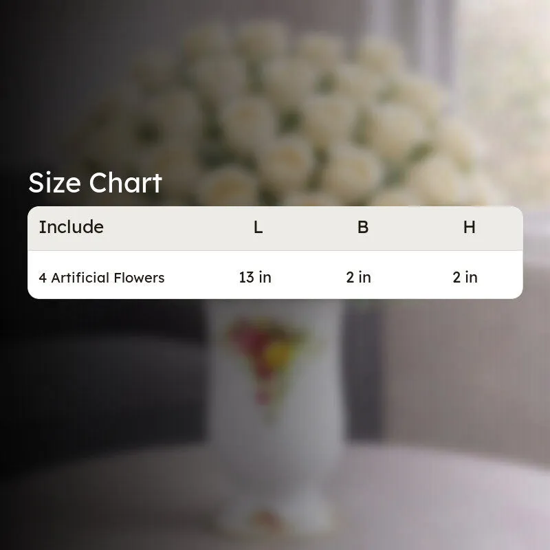 Florencea Artificial Polyester Flower - Set Of Four media 8