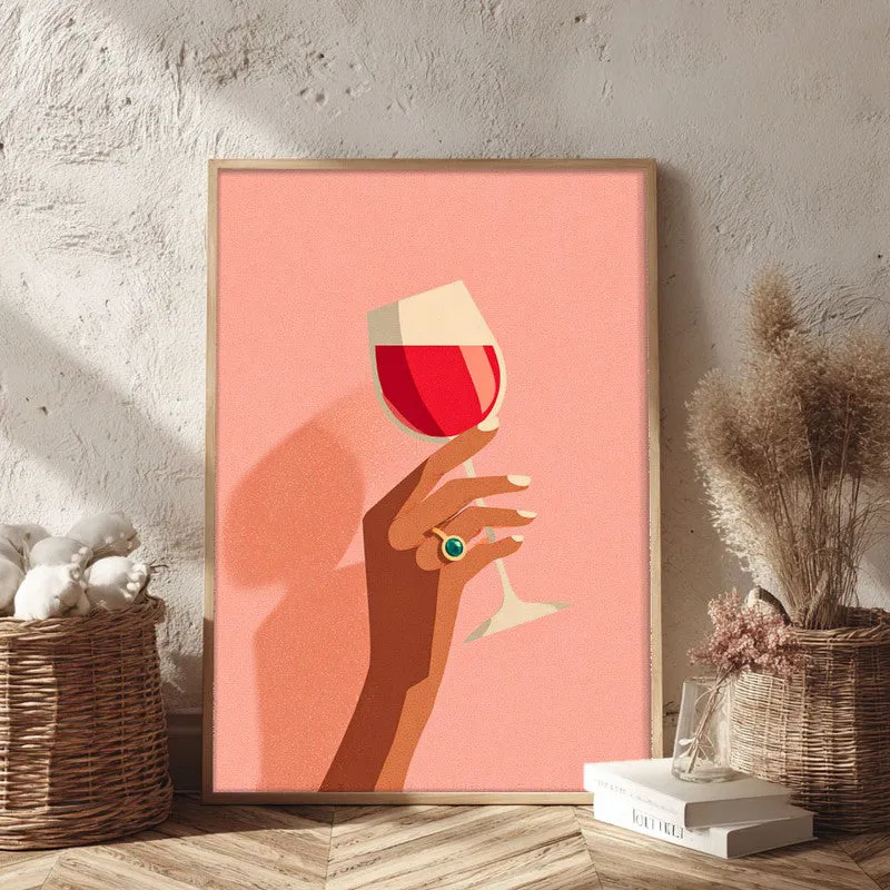 Silhouette Canvas Wall Painting - Brown Frame media 3