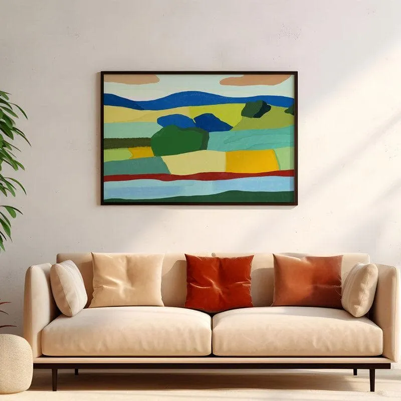 Land Of Many Colors Wall Painting - Black Frame media 4