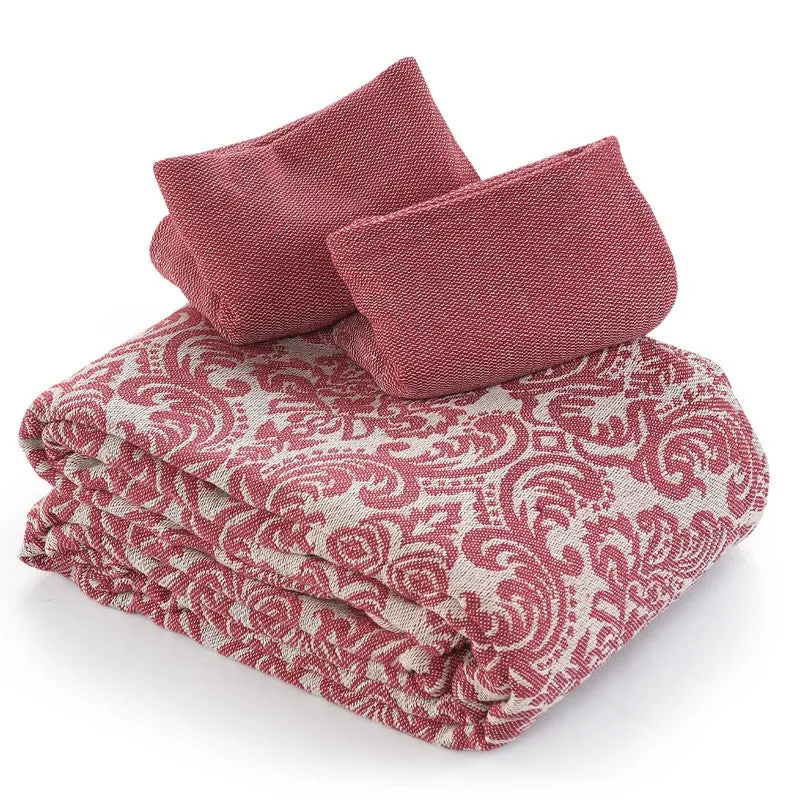 Artisan Hue Cotton Bedsheet (Pink) - 220 TC media 5