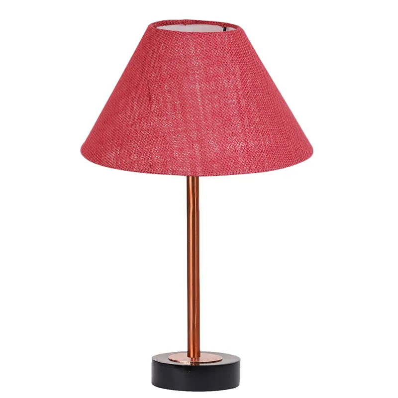 Sienna II Rodin Wooden Table Lamp - Pink,Copper,Black media 4