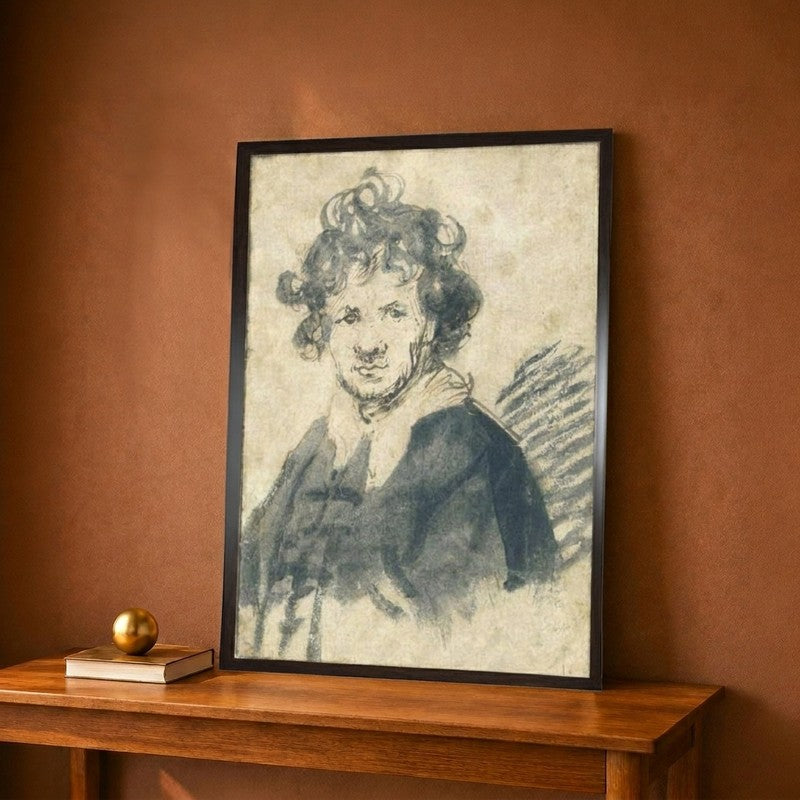 Selfportrait Canvas Wall Painting - 9 x 12 inches