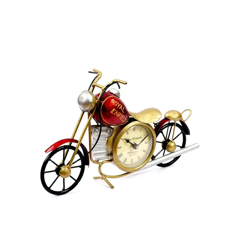Designer Rider Inspired Statement Metal Table Clock media 4