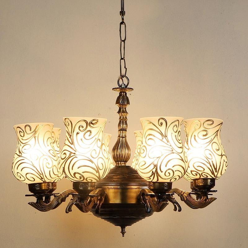 Dila Vilona Mosaic Golden Antique Ceiling Lamp