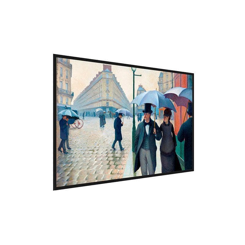 Paris Street Canvas Painting By Gustave Caillebotte - Black Frame media 3