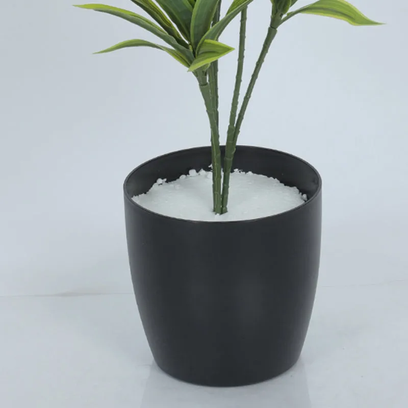 Edeth Artificial Dracaena Plant With Black Plastic Pot - 1.3 Feet media 3