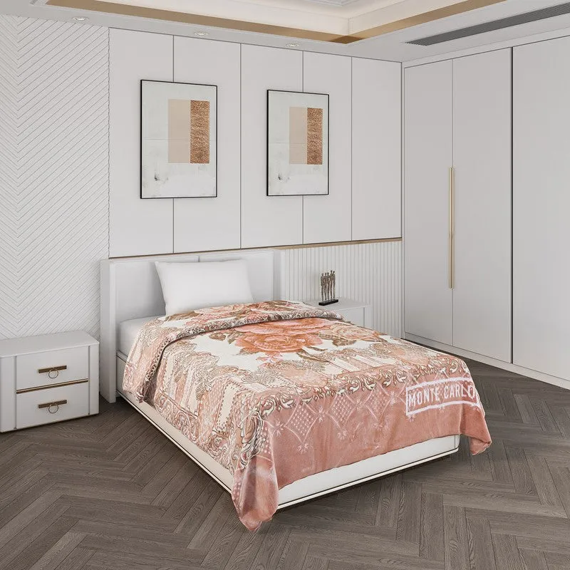 Monte Carlo Blush Blossom Blanket (Peach) - 1000 GSM media 1