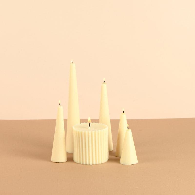Infinity Set of 6 Ivory Candles - Vanilla Cinnamon Scented media 2