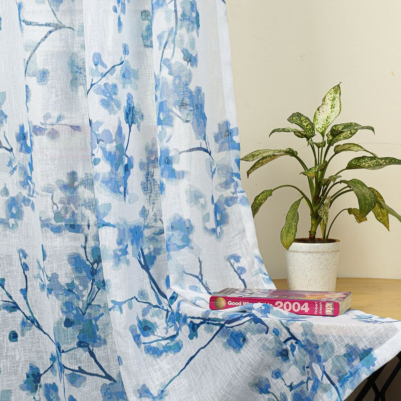 Elaris Linen Texture Sheer Curtain - Set Of Two media 3