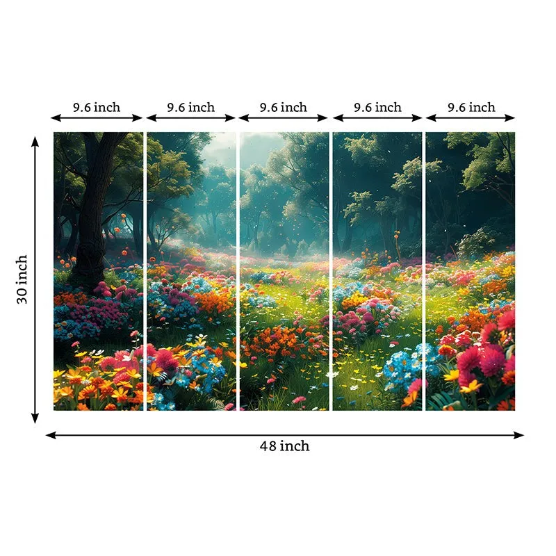 Fairytale Meadow Canvas Wall Art - Set Of Five media 9