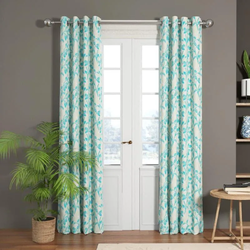 Brind Floral Curtain - Set Of Two media 1