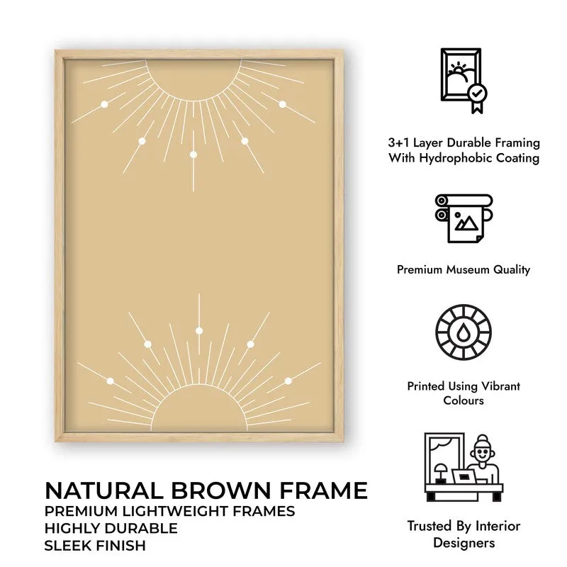 Radiant Noon Canvas Wall Painting With Brown Frame media 10