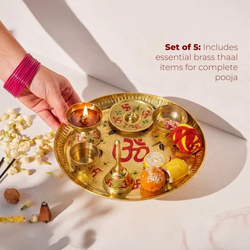 Anant Devotional Brass Pooja Thali media 5