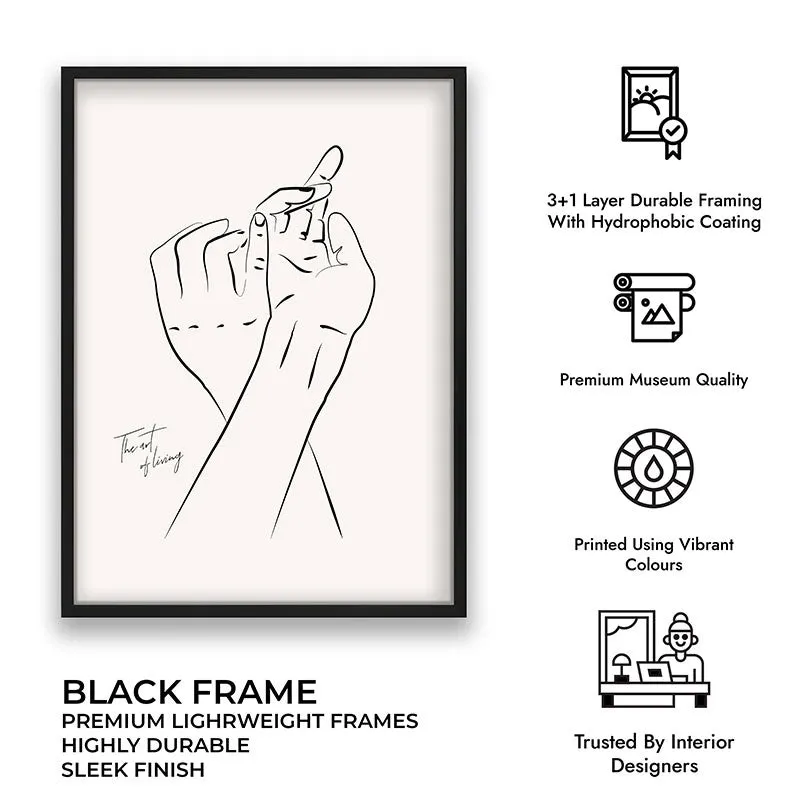 Intertwined Canvas Wall Painting With Black Frame media 9