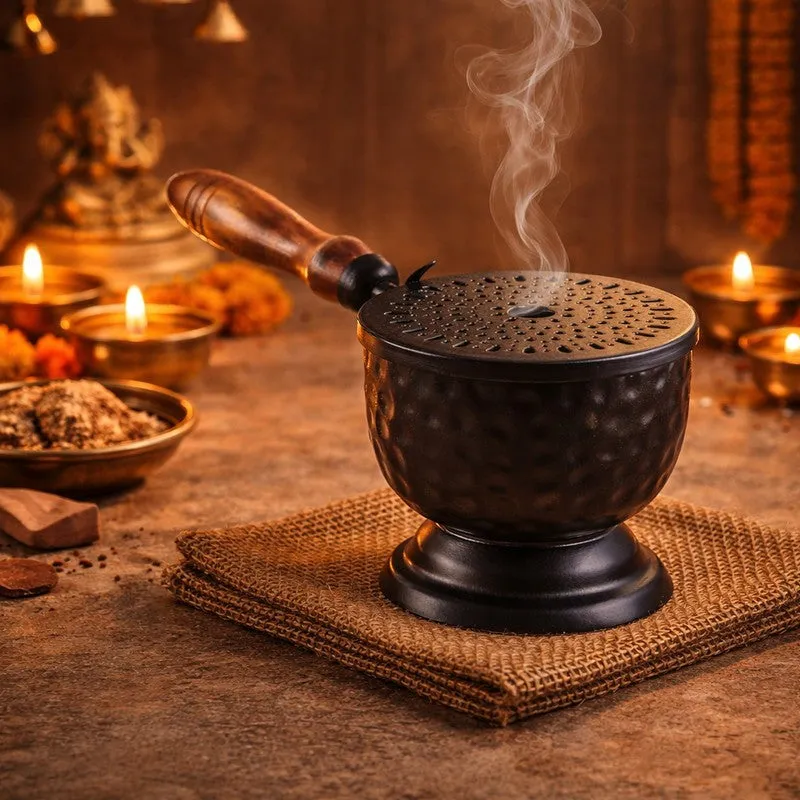 Dhyan Deep Incense Holder - Black media 4