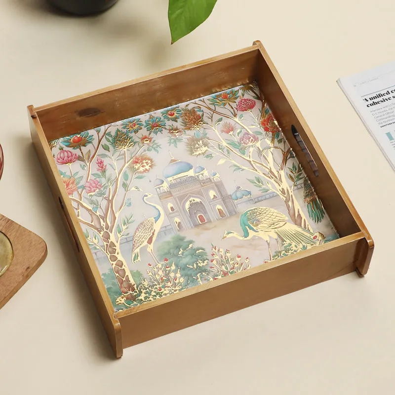 Royal Eden Square Wooden Serving Tray media 1
