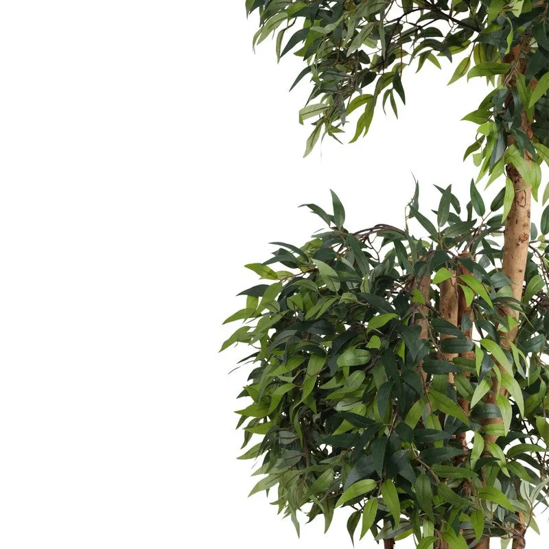 Artificial Ficus Bonsai Plant With Black Plastic Pot - 5.2 ft media 5