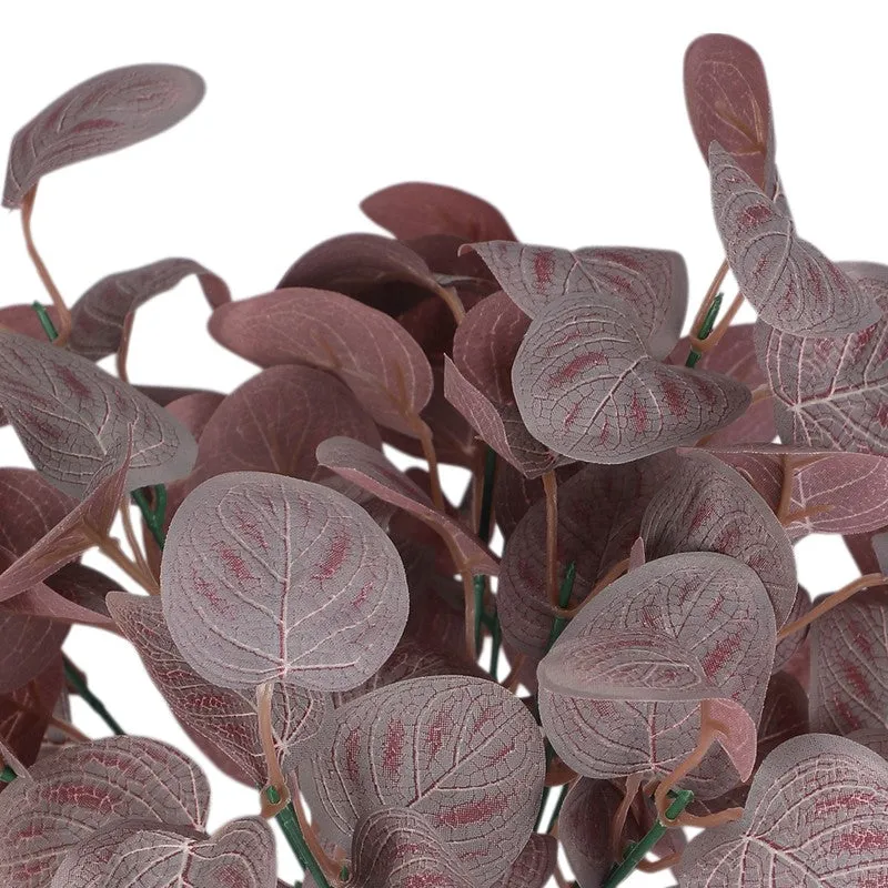 Artificial Purple Eucalyptus Plant With Black Plastic Pot media 2