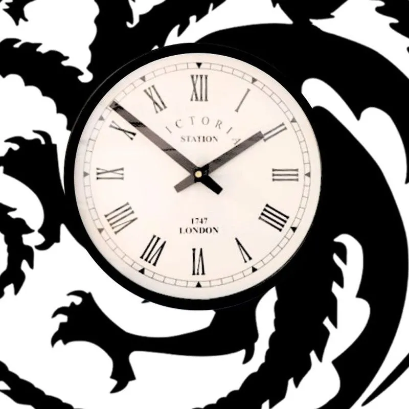 Dragon Steel Analog Wall Clock - Black media 5